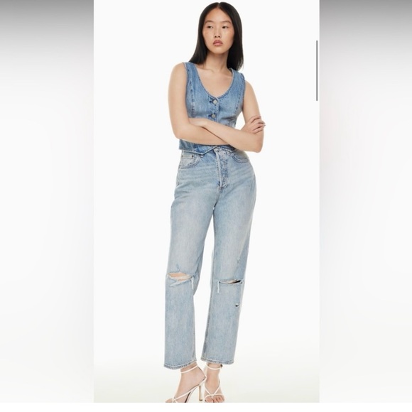 Denim Forum Denim - Women's Blue Distressed Jeans